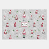 Kute Gnomes kerst Light Shine Forest Tree Star Inpakpapier Vel (Voorkant 3)