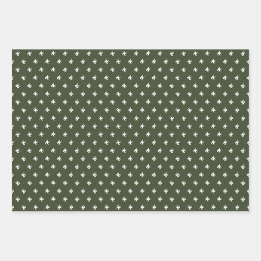 Kute Gnomes Trees en Snowflakes Kerstmis Inpakpapier Vel (Voorkant 3)