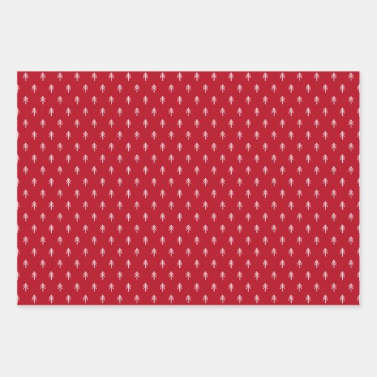 Kute Gnomes Trees en Snowflakes Kerstmis Inpakpapier Vel (Voorkant 2)