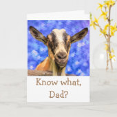 Kute Goat "For Dad" Birthday Kaart (Gele Bloem)