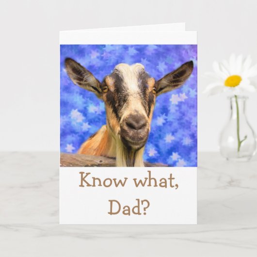 Kute Goat "For Dad" Birthday Kaart (Kleine Plant)