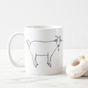Kute Goat Simple Tekening Koffiemok