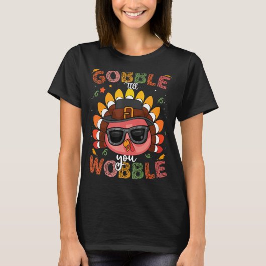Kute Gobble Til je wiebelbare pelgrim t - shirts B (Voorkant)