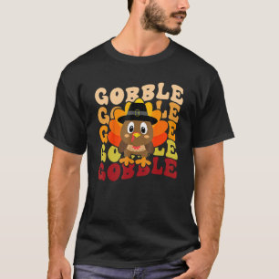 Kute Gobble Turkey Pilgrim Little Boys dan T-shirt