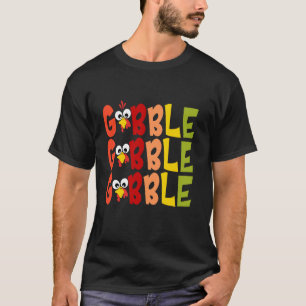 Kute Gobble Turkey Pilgrim Little Boys dan T-shirt