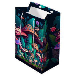 Kute goochelkleppen spelen onder paddenstoelen medium cadeauzakje