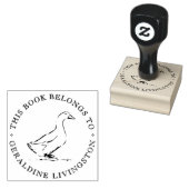 Kute Goose Custom Book Stamp Dit boek behoort tot Rubberstempel (Gestempeld)