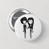 Kute Gothic Boy and Girly Alternative Art Ronde Button 5,7 Cm (Voorkant /achterkant)