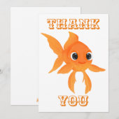 Kute goudvis bedankkaart (Voorkant / Achterkant)
