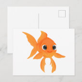 Kute goudvis briefkaart (Voorkant / Achterkant)