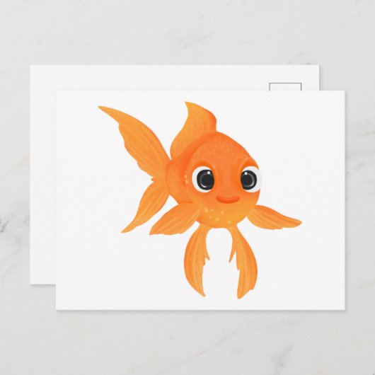 Kute goudvis briefkaart (Voorkant / Achterkant)