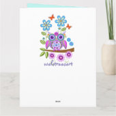 Kute goudvis en verjaardag van de douane kaart (Achterkant)