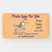 Kute grappige cartoon-eieren voor verkoop spandoek (Horizontaal)