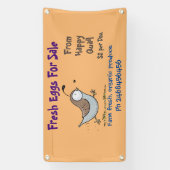 Kute grappige cartoon-eieren voor verkoop spandoek (Verticaal)