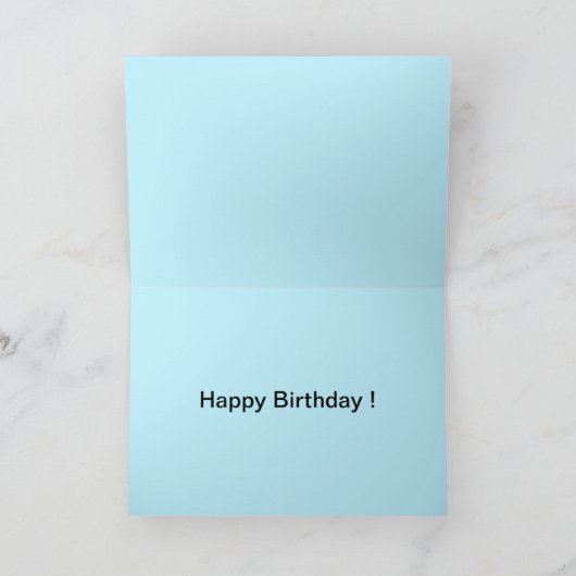 Kute grappige cartoons op blauw kaart (Binnen)