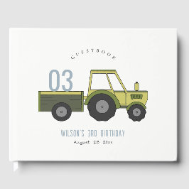 Kute Green Blue Boerderij Tractor Kinder elke zond Gastenboek