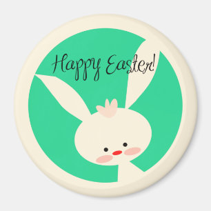 Kute green Bunny voor paasse Klassic Round Magnet