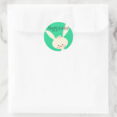 Kute green Bunny voor Pasen Ronde Sticker (Tas)