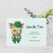 Kute Green Fairytale Varer in Fancy Attire Save th Save The Date (Staand voorkant)