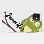 Kute Green Owl met Name iPhone 5 Hoesje (Achterkant (horizontaal))