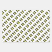 Kute Green Santa Gnome, Ornamenten en kerstcadeaus Inpakpapier Vel (Voorkant 3)