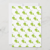 Kute green whale typografie baby douche kaart (Achterkant)