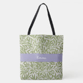 Kute Green Willow Leaves Botanical Tote Bag (Voorkant)