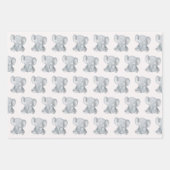 Kute Grey Elephant Design Wrapping Paper (Voorkant 2)