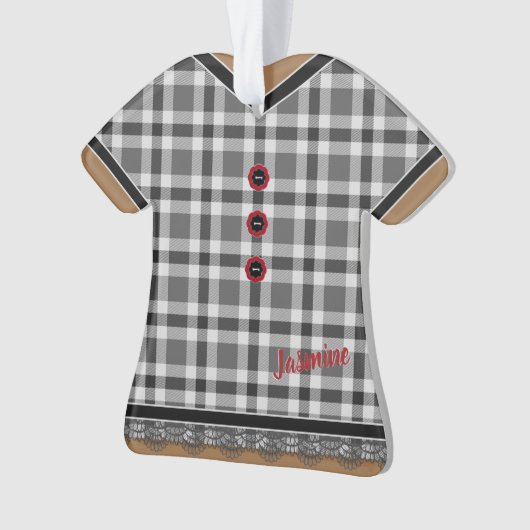 Kute Grey Pset-uitgang met gerangschikte gerimpte  Ornament (voorkant)