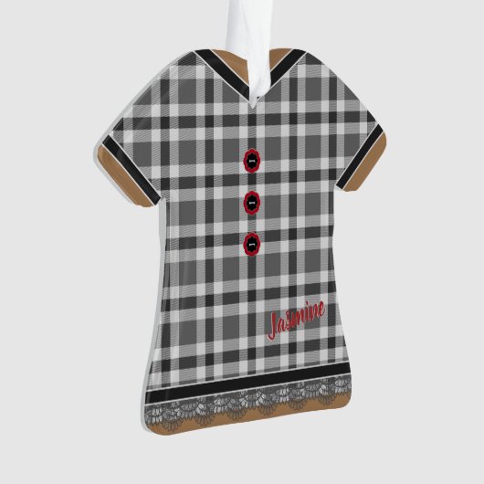 Kute Grey Pset-uitgang met gerangschikte gerimpte Ornament (voorkant)