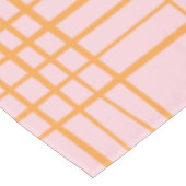 Kute Grid Lines Patroonroze en Oranje Tafelkleed (Gekanteld)