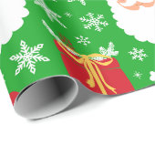 Kute groene kerstkerstkerstkerstkerstkerstkerstman cadeaupapier (Rol Hoek)