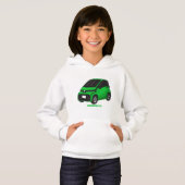 Kute groene micromaatwagen (Voorkant volledig)