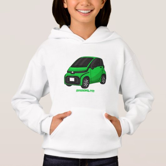 Kute groene micromaatwagen (Voorkant)