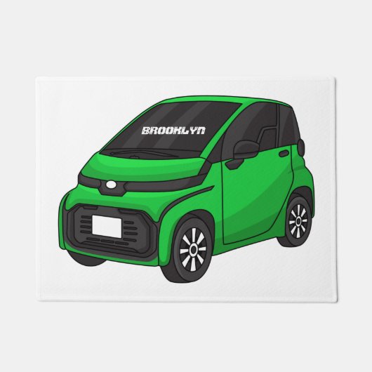 Kute groene micromaatwagen deurmat (Voorkant)