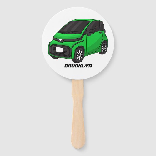 Kute groene micromaatwagen handwaaier (Voorkant)