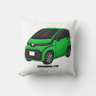 Kute groene micromaatwagen kussen