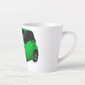 Kute groene micromaatwagen latte mok (Rechts)