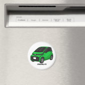 Kute groene micromaatwagen magneet (Insitu (Vaatwasser))
