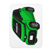 Kute groene micromaatwagen magneet (Verticaal)
