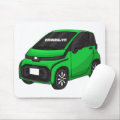 Kute groene micromaatwagen muismat (Met muis)