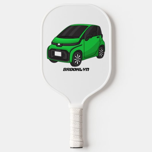 Kute groene micromaatwagen pickleball paddle (Voorkant)