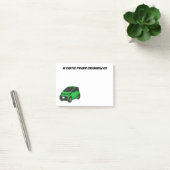 Kute groene micromaatwagen post-it® notes (Kantoor)