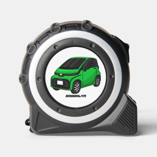 Kute groene micromaatwagen rolmaat (Voorkant)