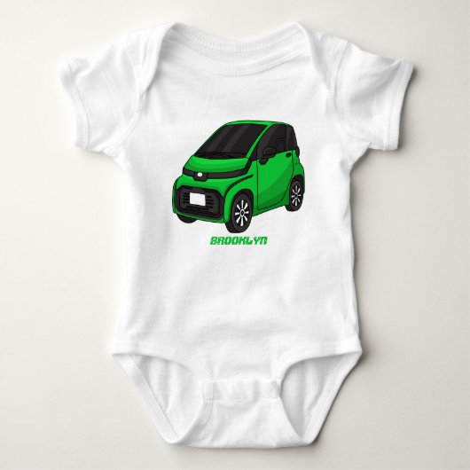 Kute groene micromaatwagen romper (Voorkant)