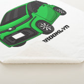 Kute groene micromaatwagen sherpa deken (3/4)