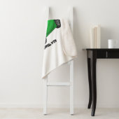 Kute groene micromaatwagen sherpa deken (In situ)