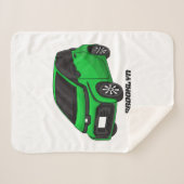 Kute groene micromaatwagen sherpa deken (Voorkant (horizontaal))