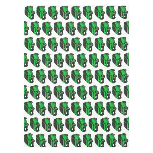 Kute groene micromaatwagen tafelkleed (Voorkant)