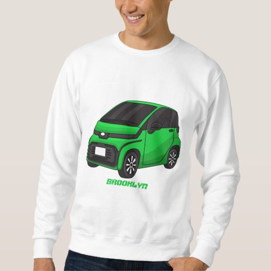 Kute groene micromaatwagen trui (Voorkant)